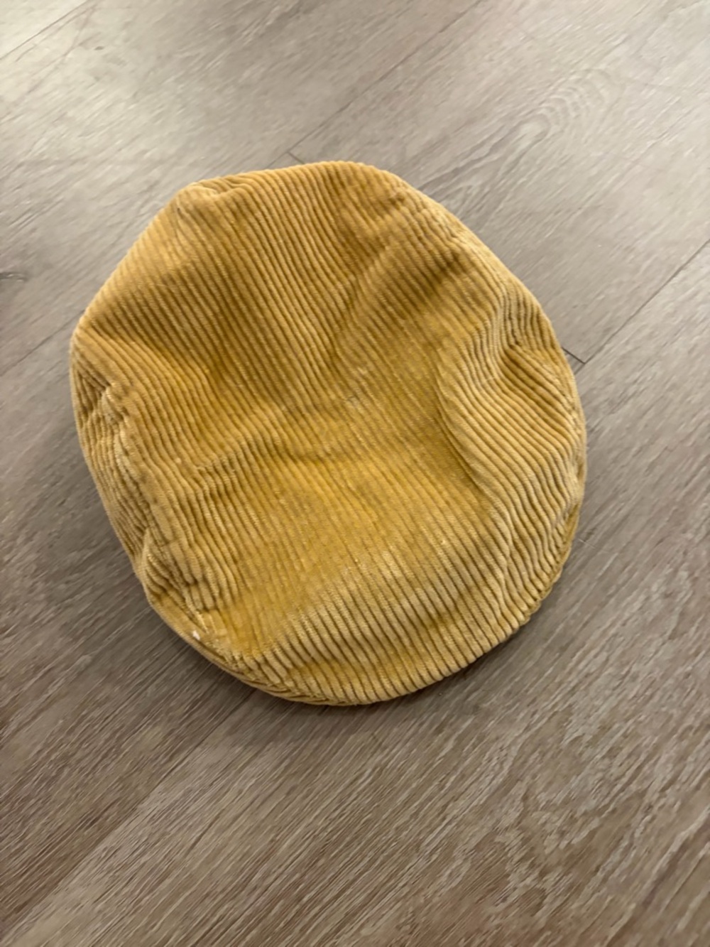 Vintage crown cap Corduroy Newsboy Cap in Mustard Yellow